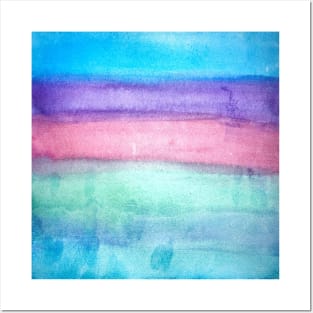 Watercolour Stripes Posters and Art